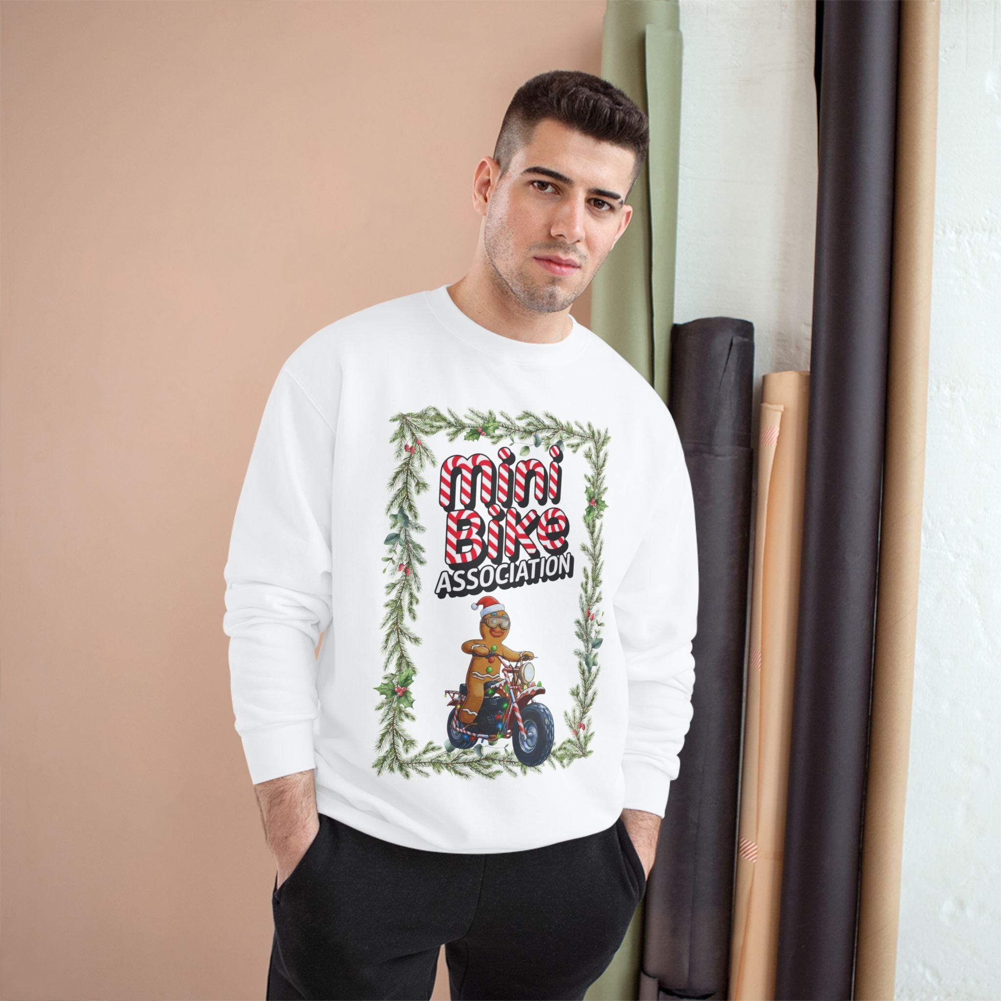 MBA Gingerbread Man in Pine Tree Frame Crewneck