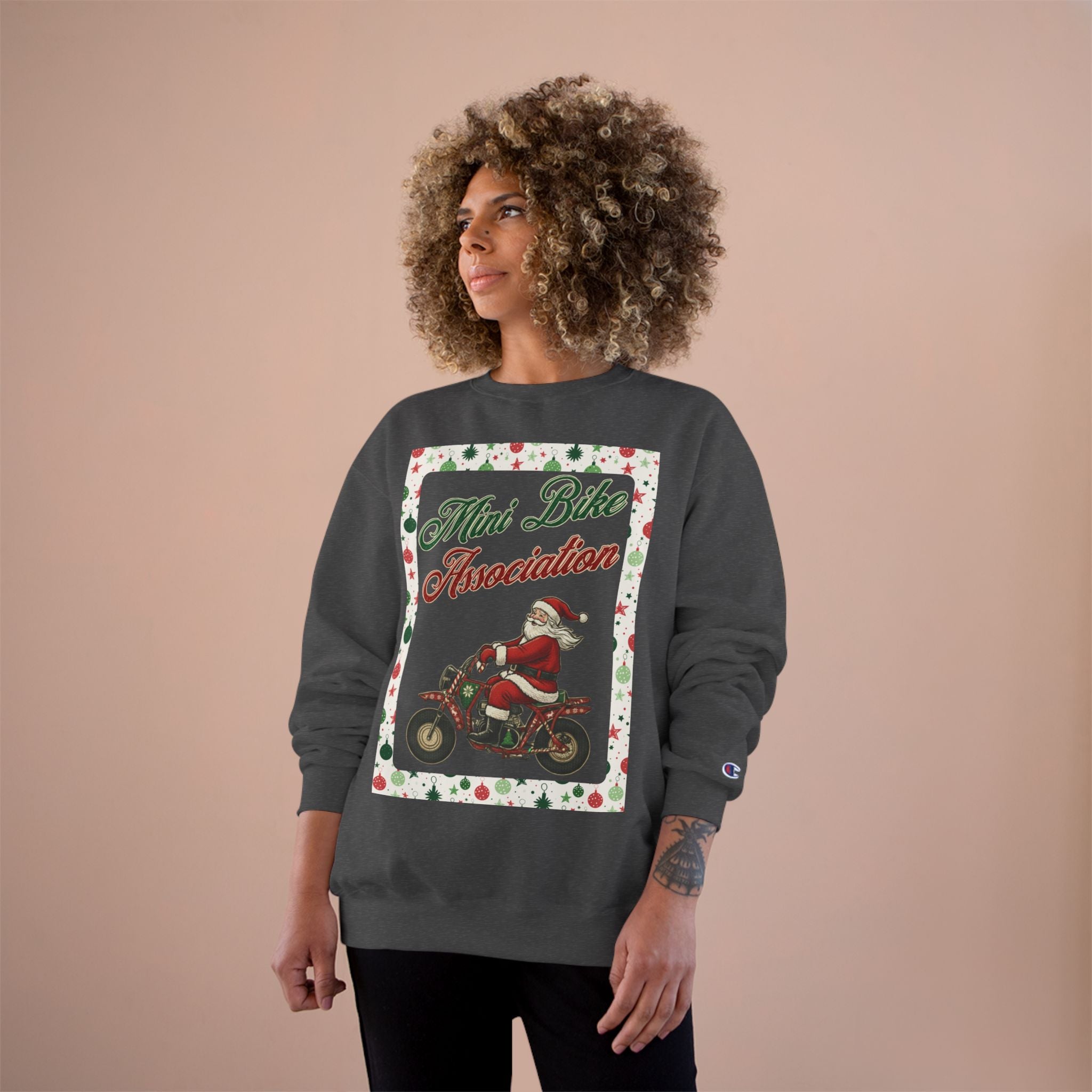 MBA Santa in Ornament Frame Crewneck