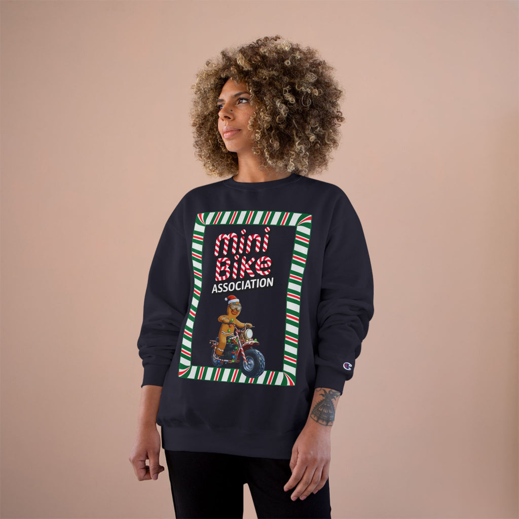 MBA Gingerbread Man in Candy Cane Frame Crewneck