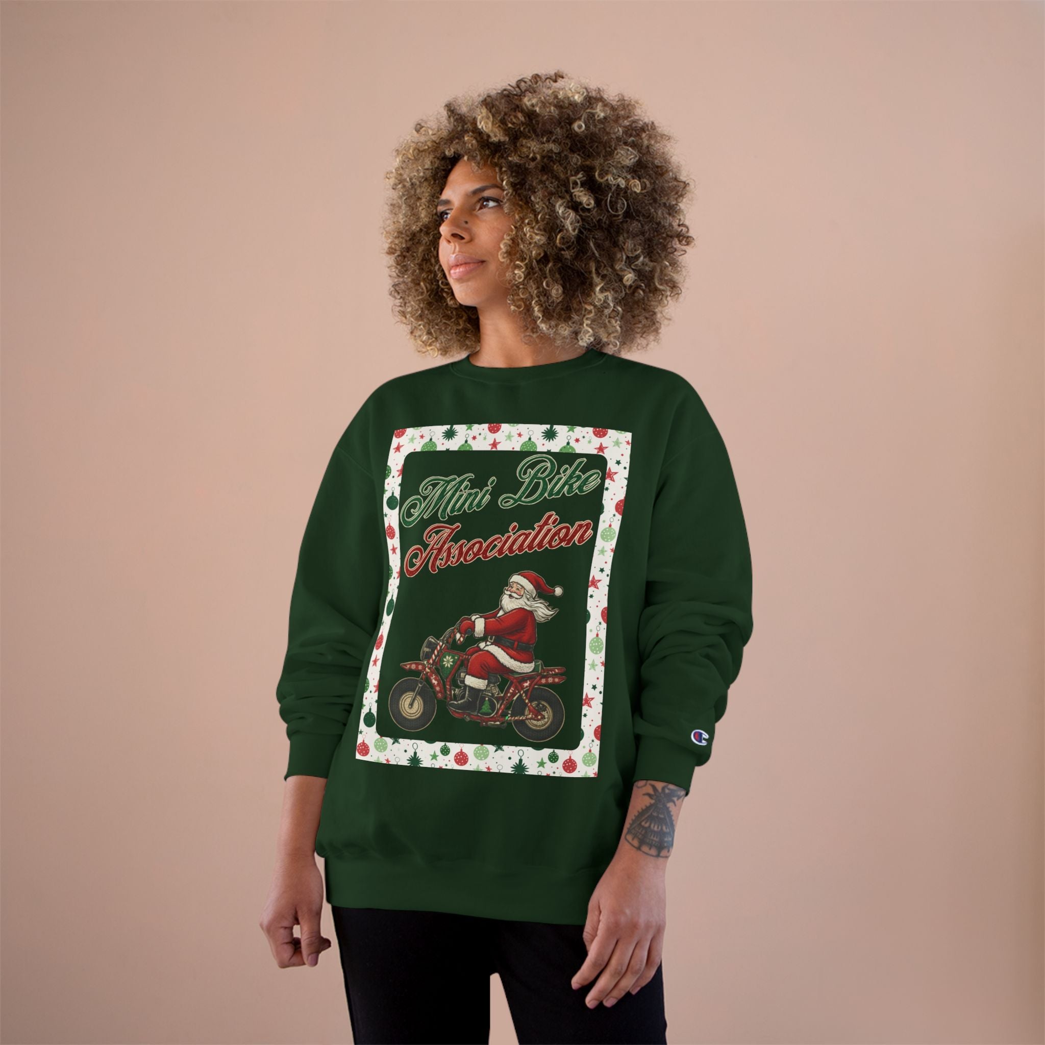 MBA Santa in Ornament Frame Crewneck
