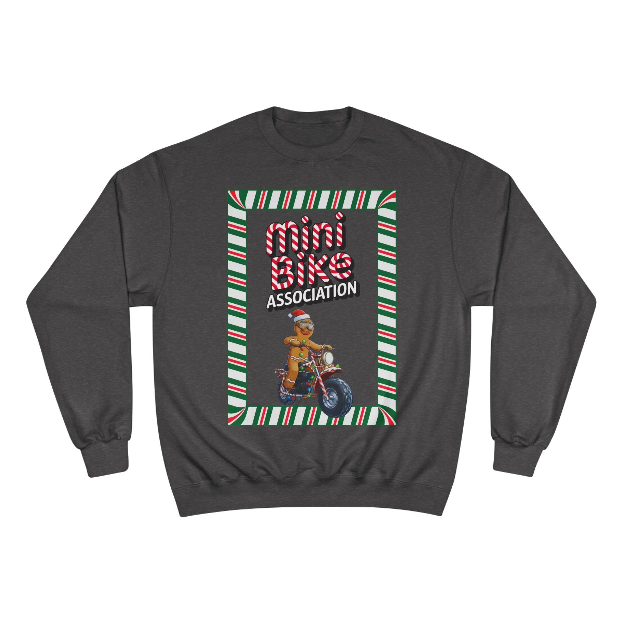 MBA Gingerbread Man in Candy Cane Frame Crewneck