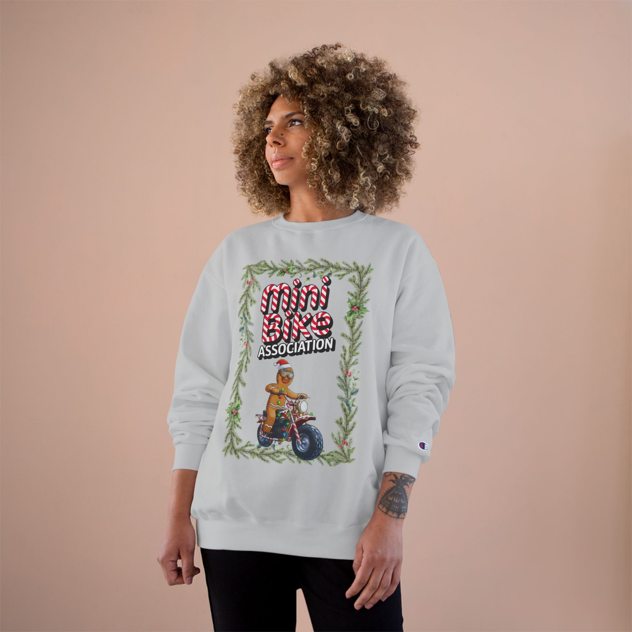 MBA Gingerbread Man in Pine Tree Frame Crewneck