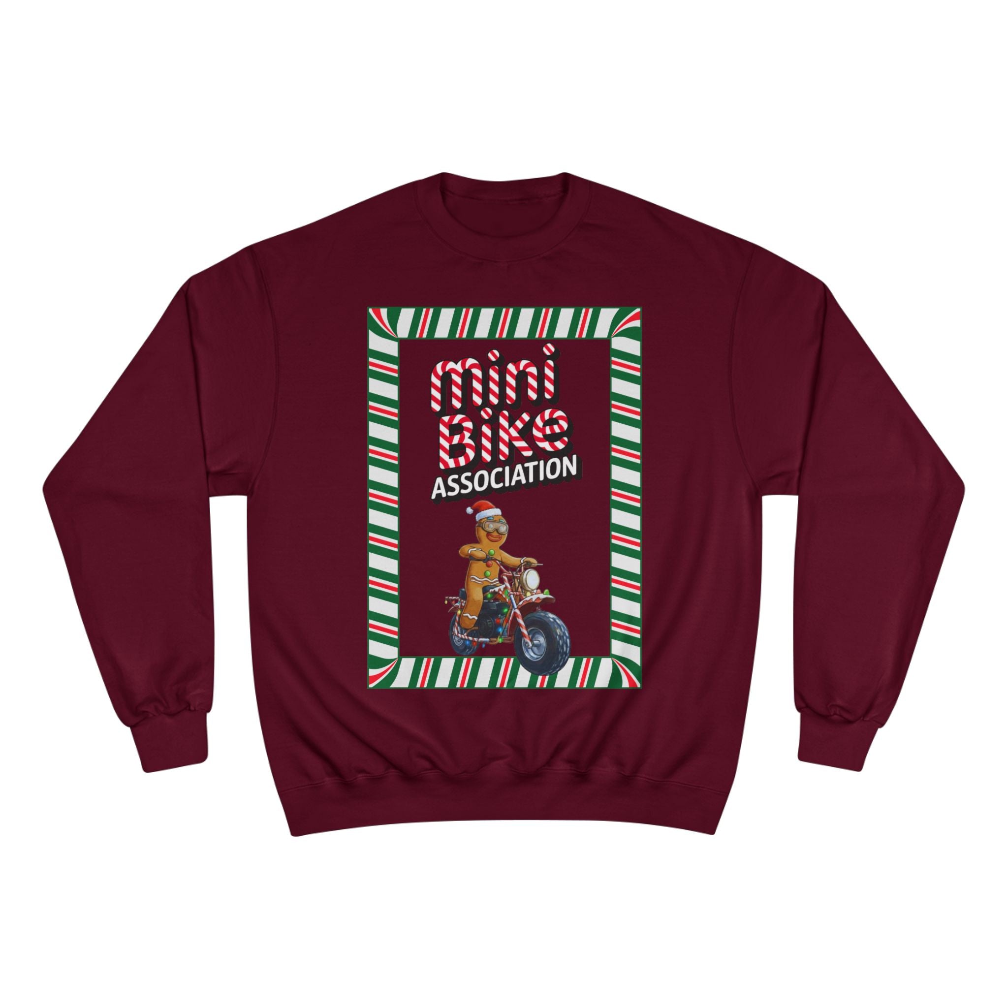MBA Gingerbread Man in Candy Cane Frame Crewneck