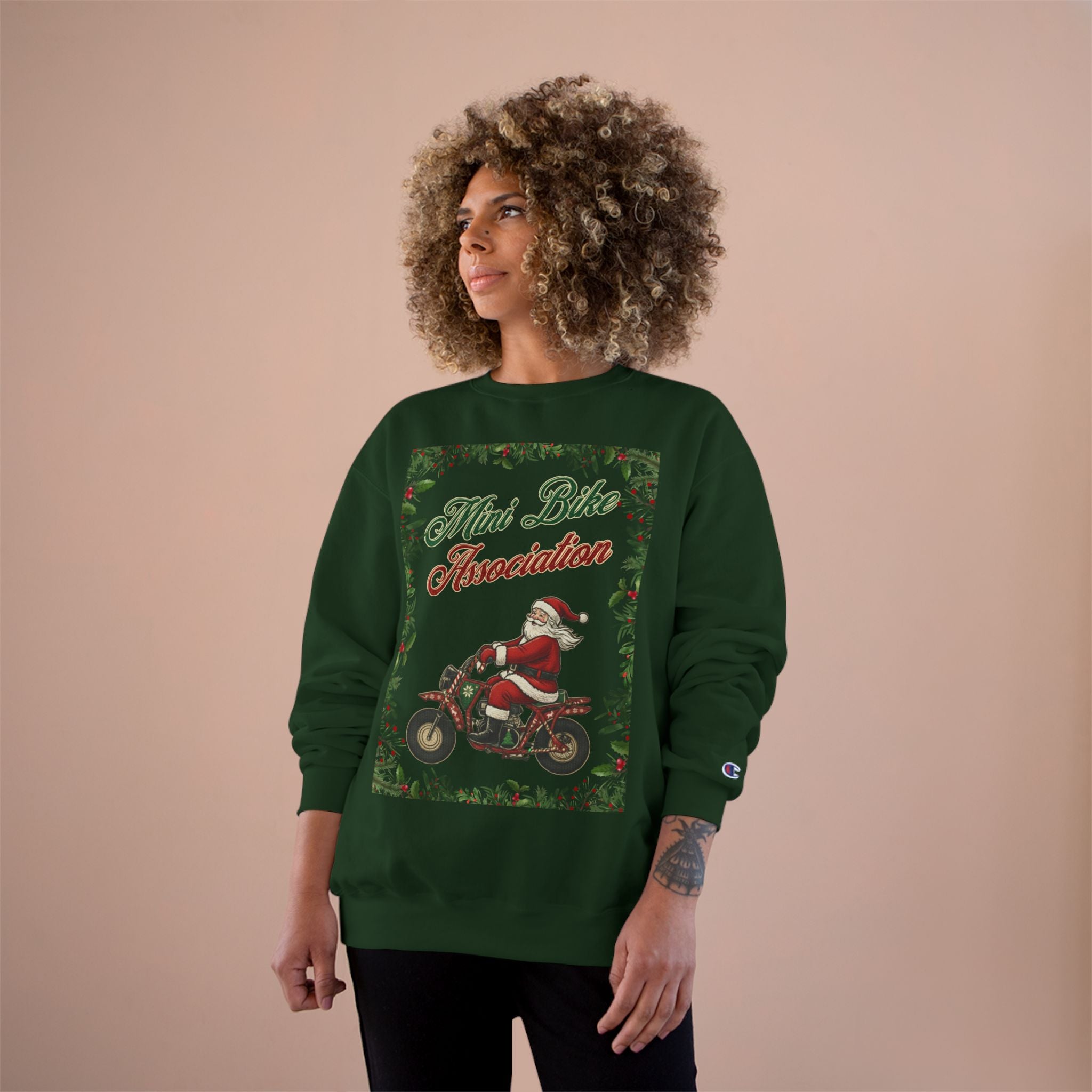 MBA Santa in Mistletoe Frame Crewneck