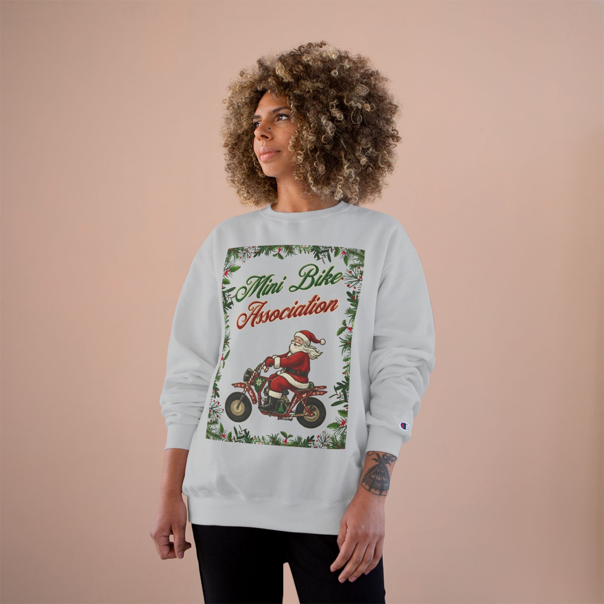 MBA Santa in Mistletoe Frame Crewneck