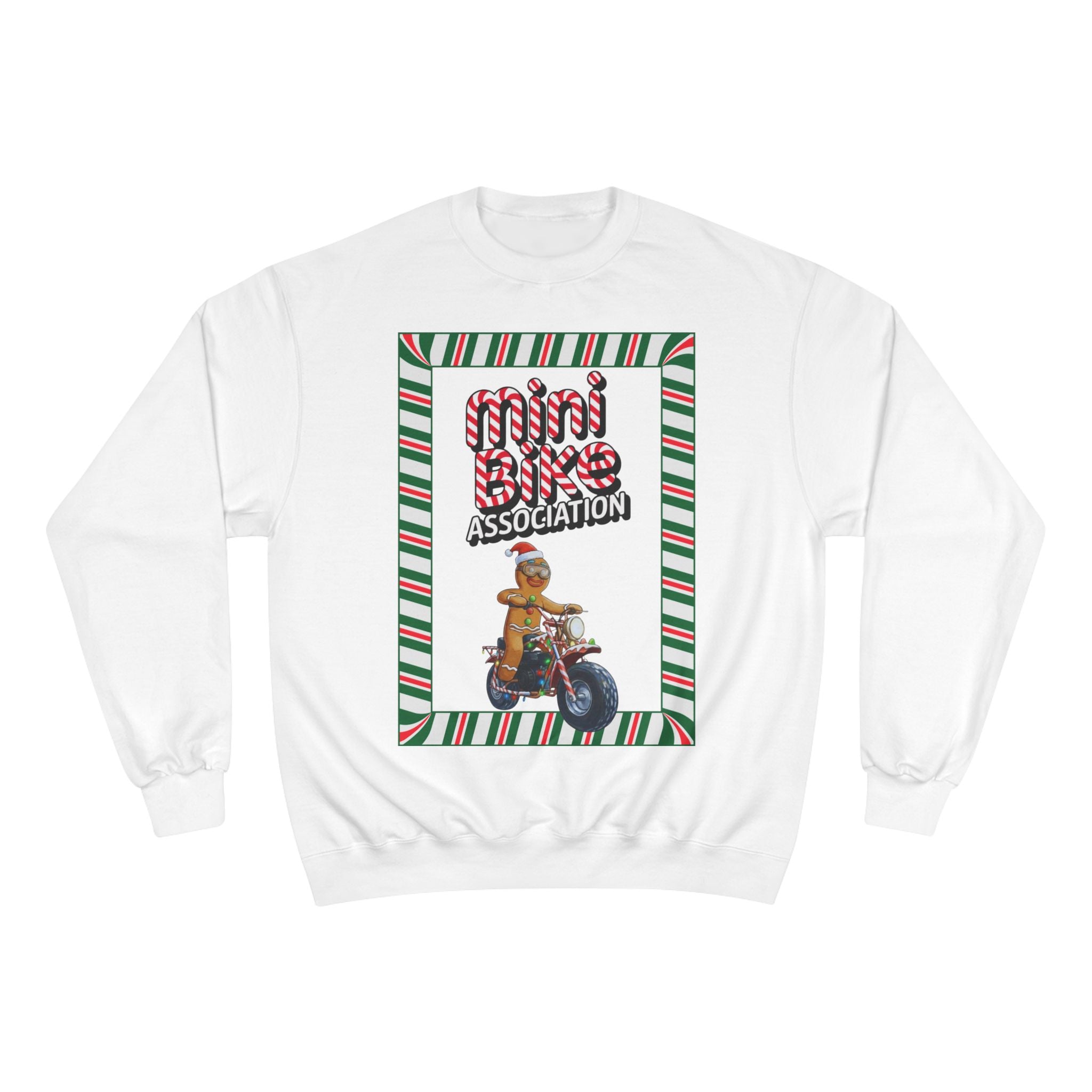 MBA Gingerbread Man in Candy Cane Frame Crewneck