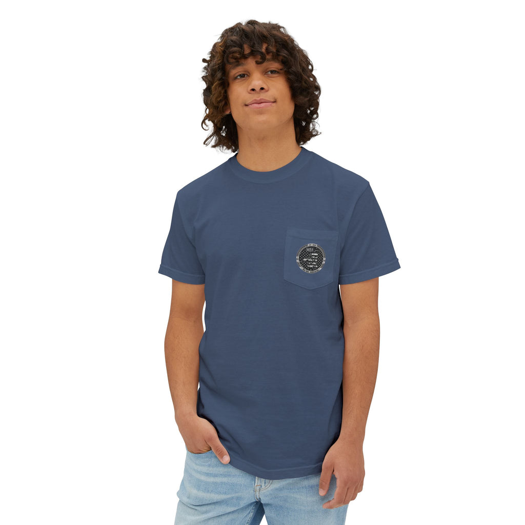 MBA Stars and Stripes Monochrome Logo Pocket T-Shirt