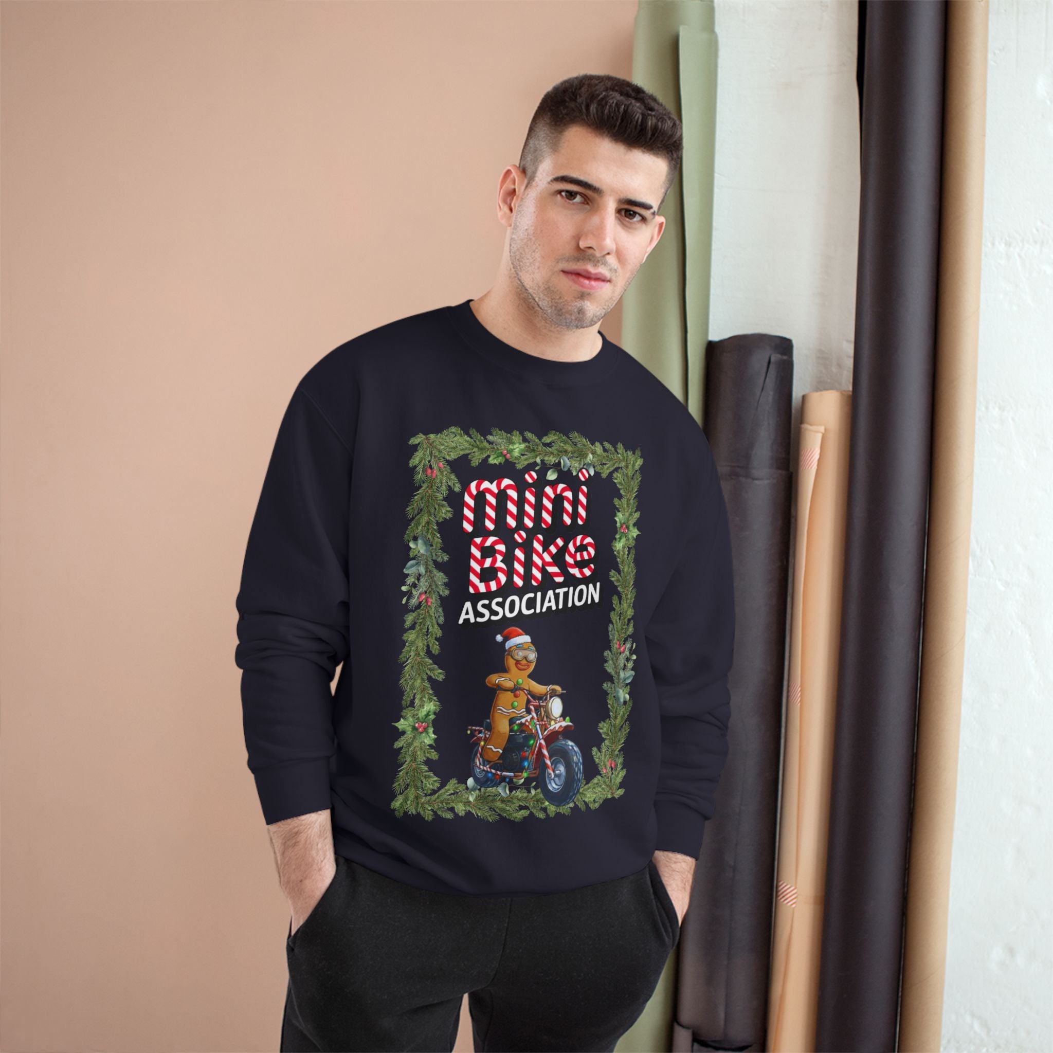 MBA Gingerbread Man in Pine Tree Frame Crewneck