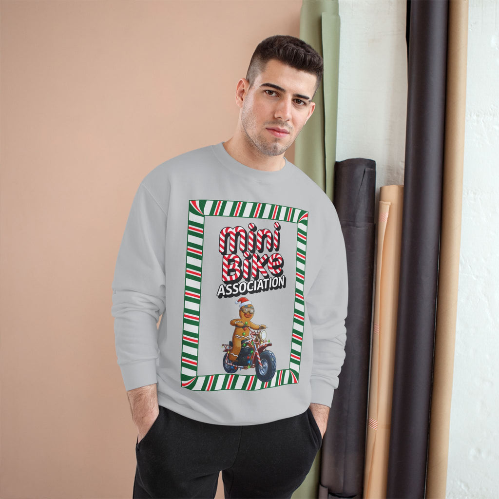 MBA Gingerbread Man in Candy Cane Frame Crewneck