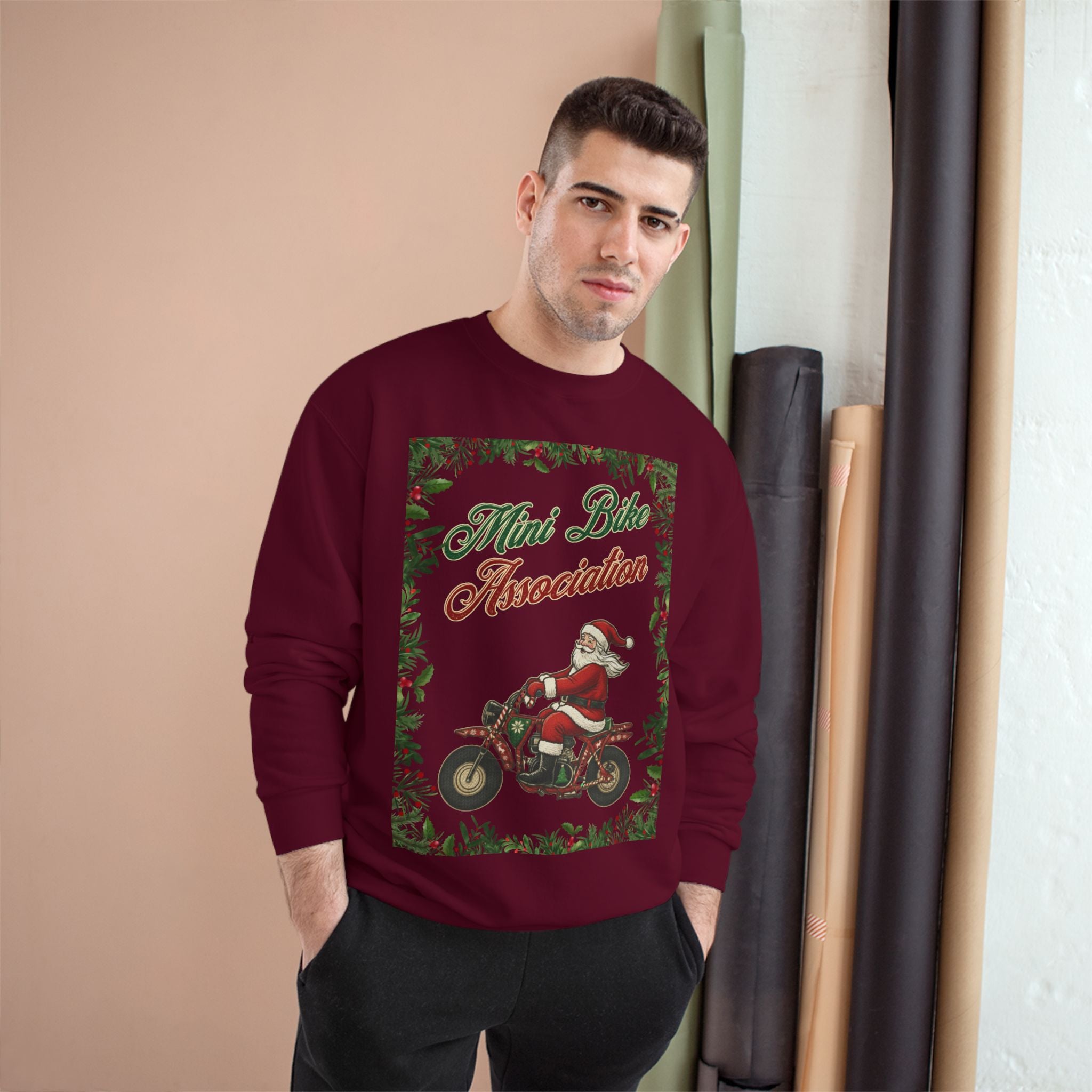 MBA Santa in Mistletoe Frame Crewneck