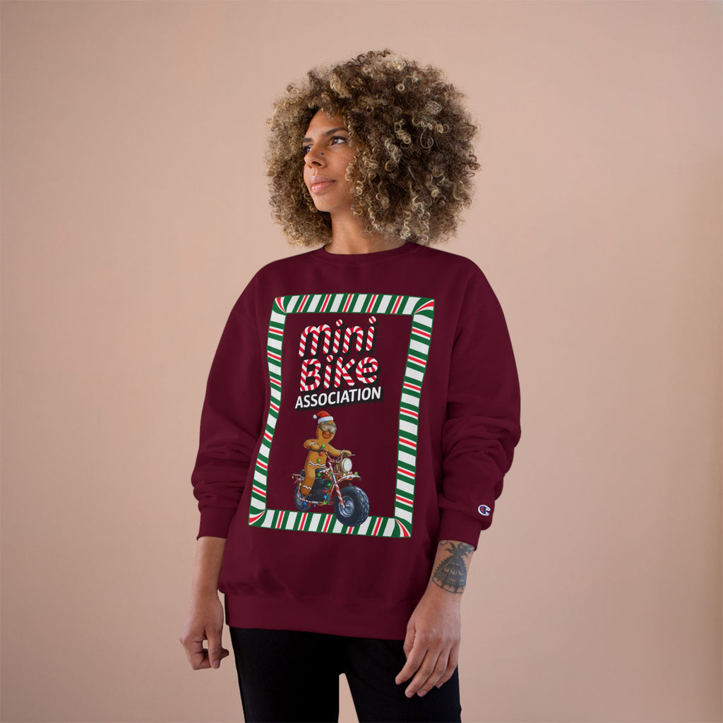 MBA Gingerbread Man in Candy Cane Frame Crewneck