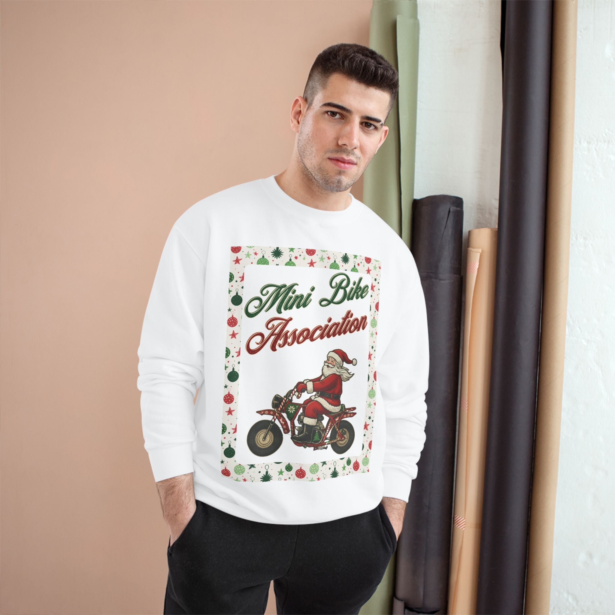 MBA Santa in Ornament Frame Crewneck