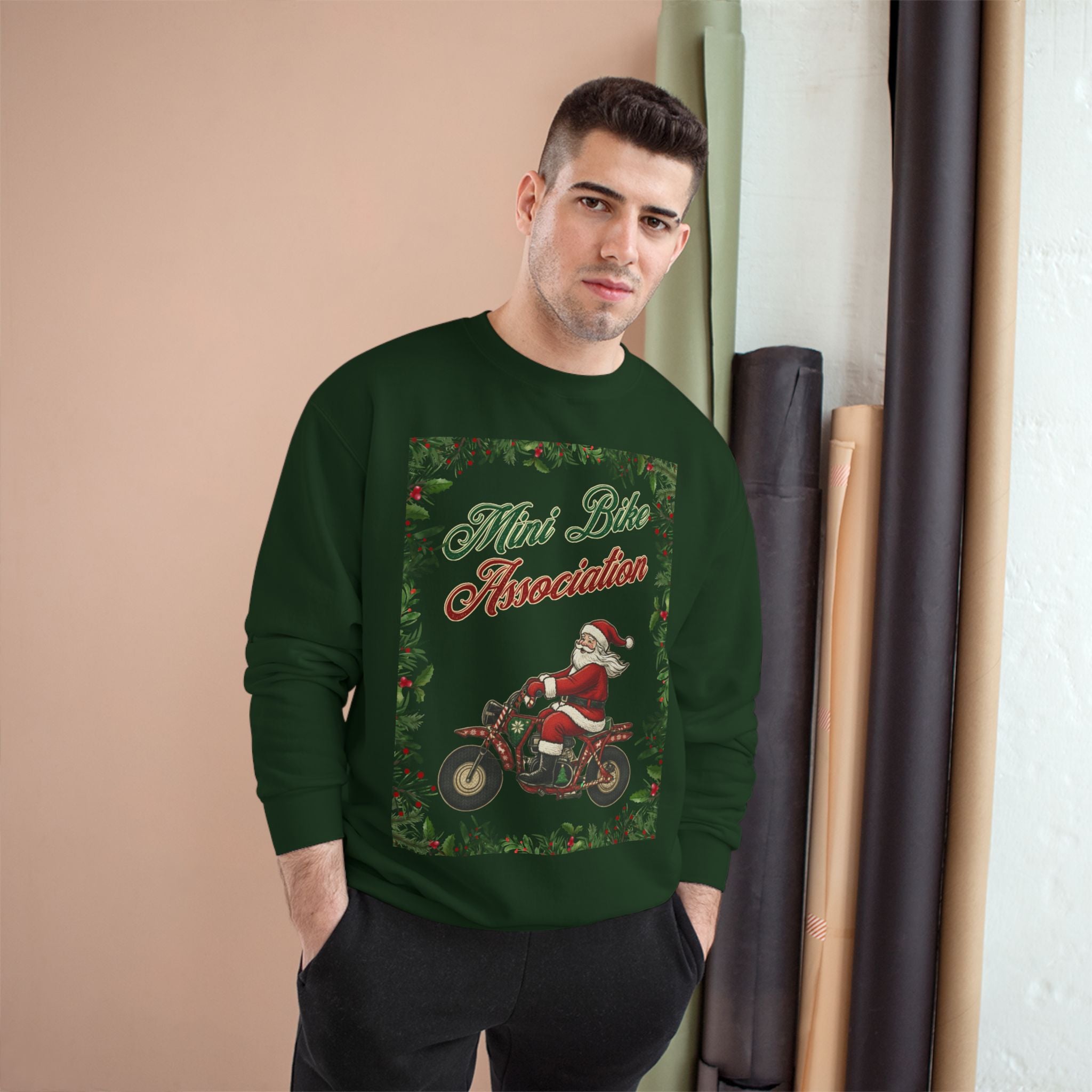 MBA Santa in Mistletoe Frame Crewneck
