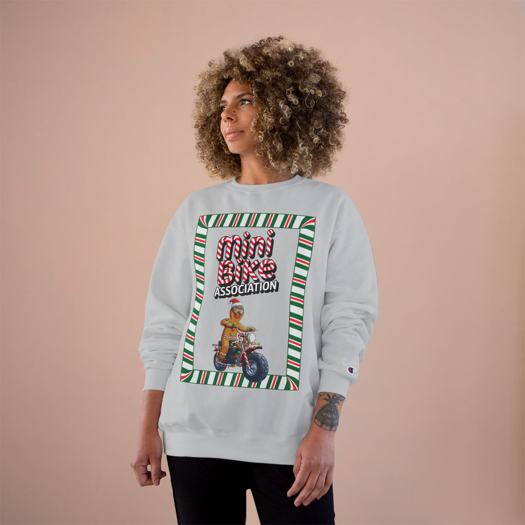 MBA Gingerbread Man in Candy Cane Frame Crewneck