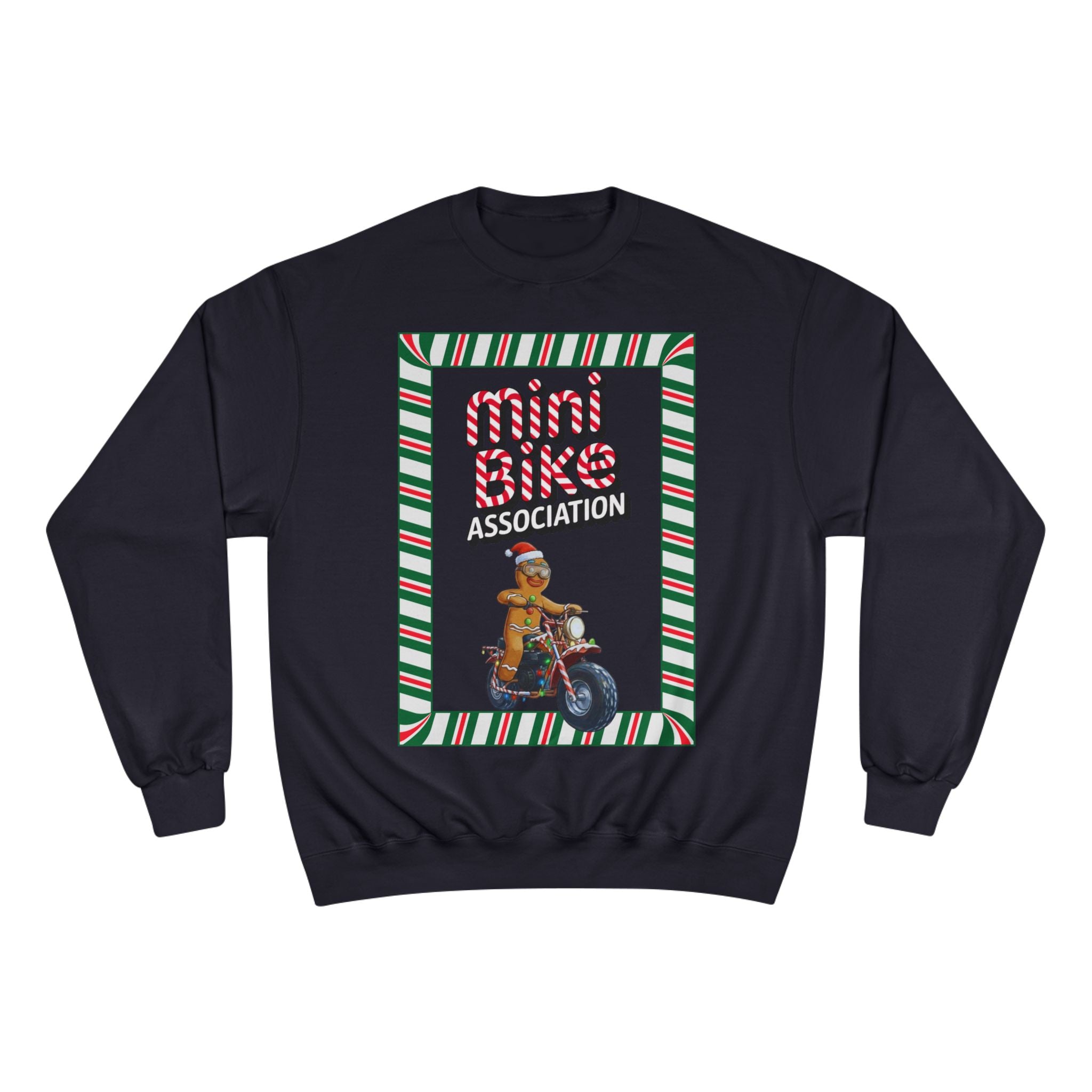 MBA Gingerbread Man in Candy Cane Frame Crewneck