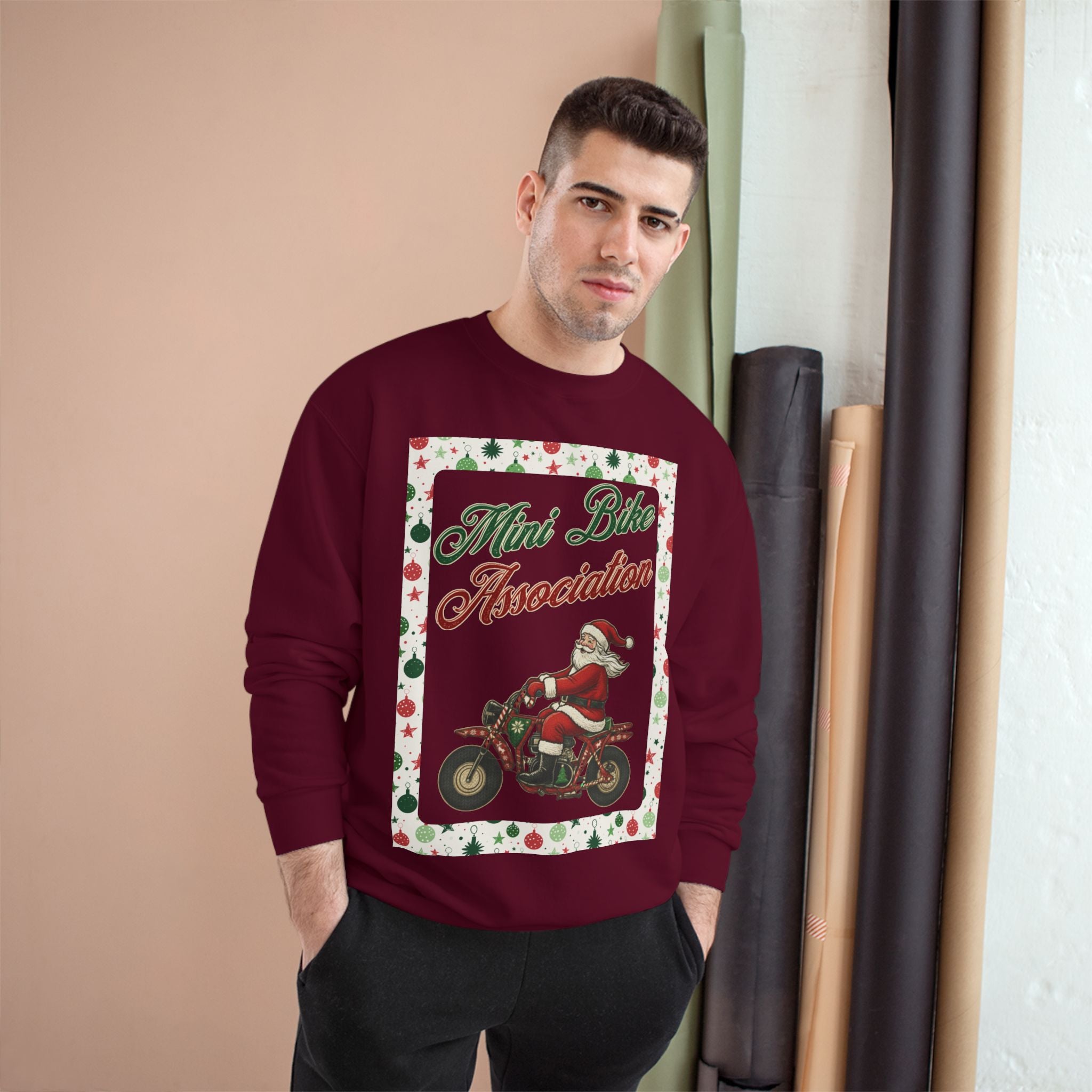 MBA Santa in Ornament Frame Crewneck