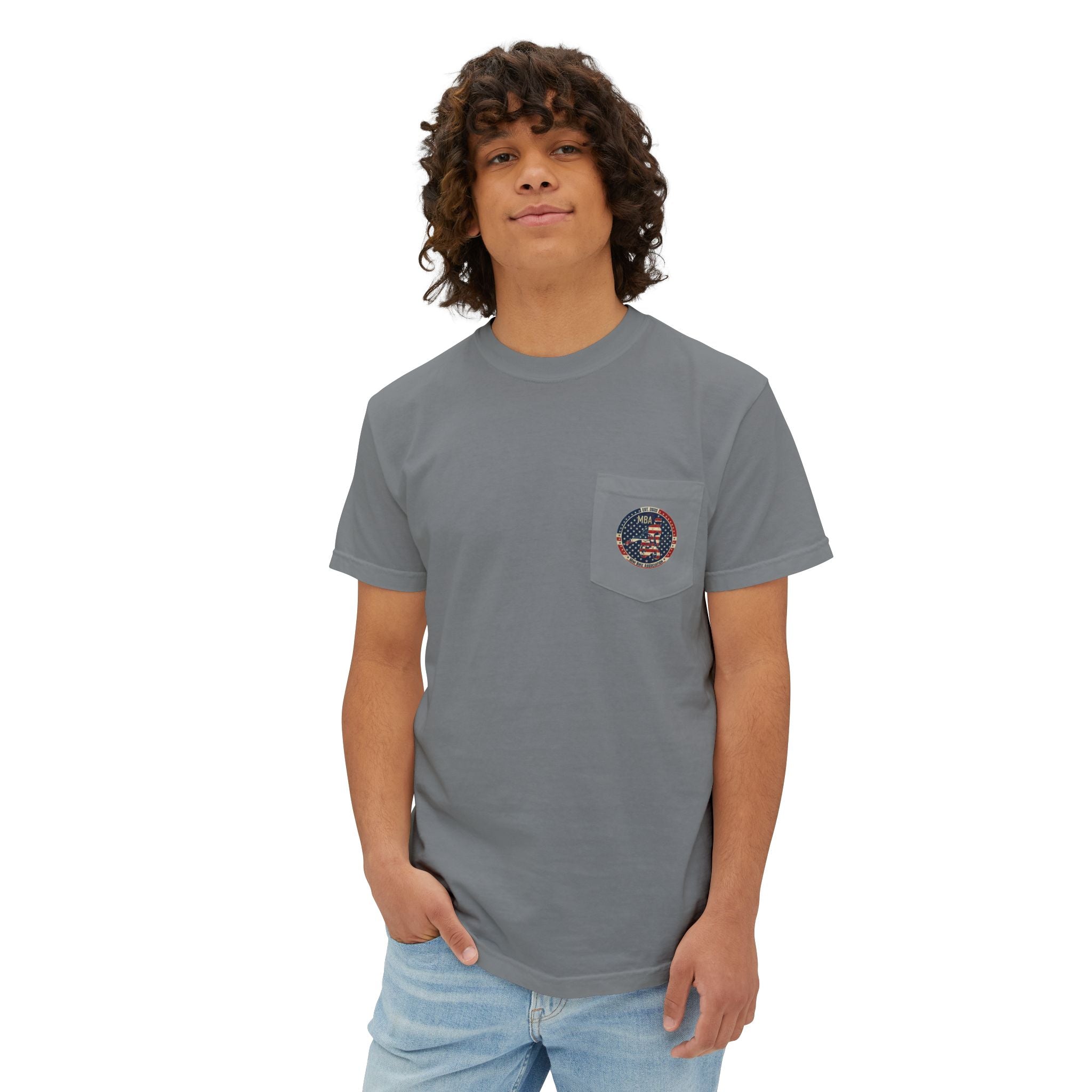 MBA Stars and Stripes Logo Pocket T-Shirt