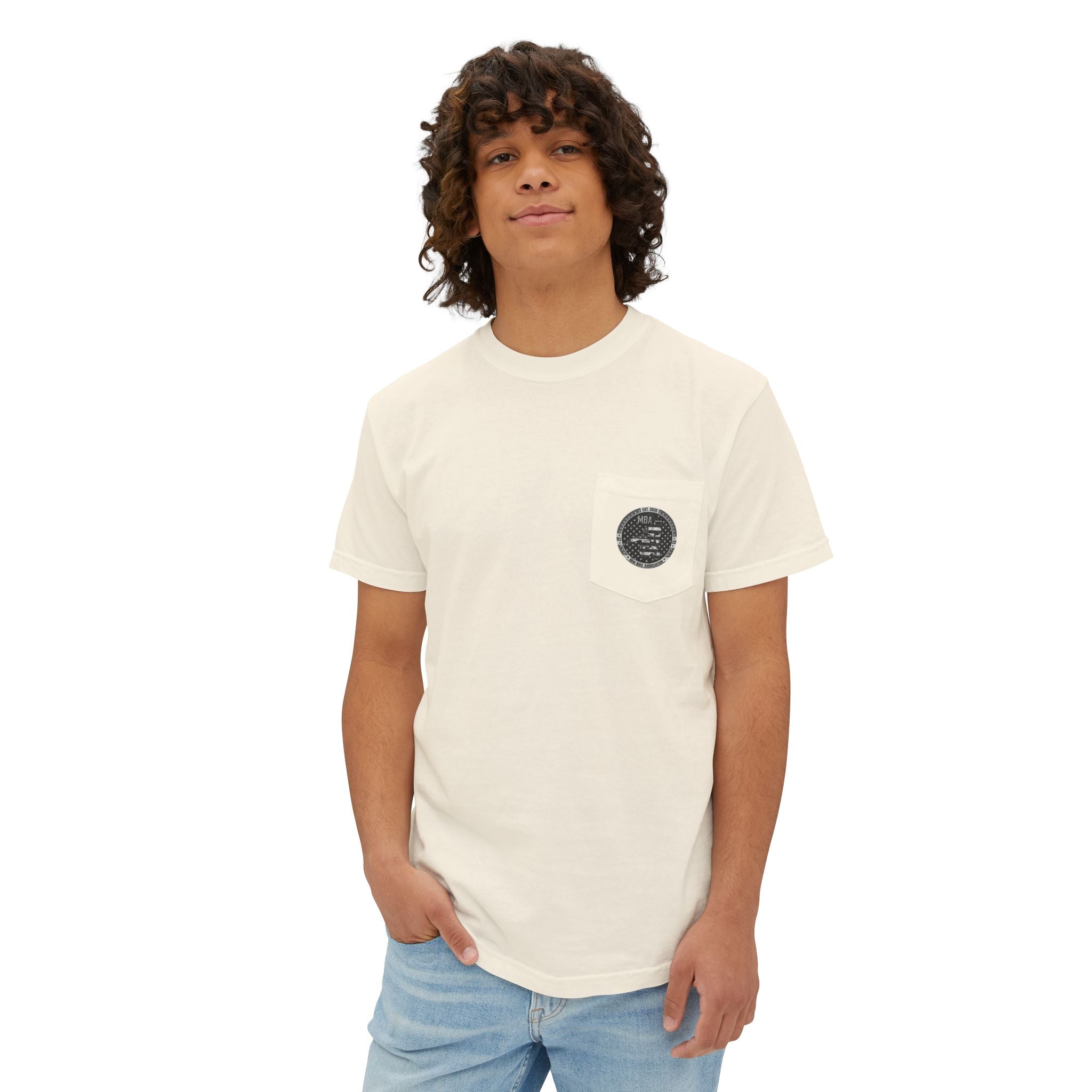 MBA Stars and Stripes Monochrome Logo Pocket T-Shirt