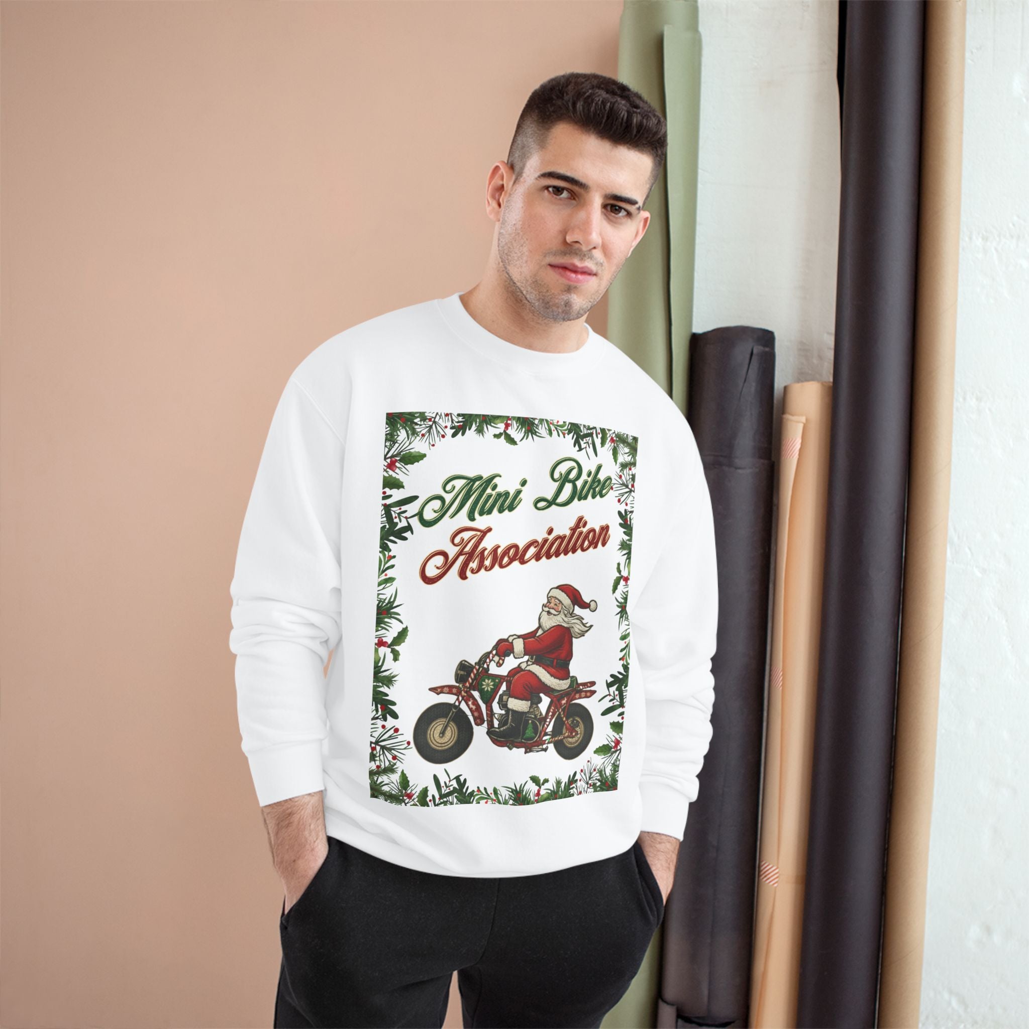 MBA Santa in Mistletoe Frame Crewneck