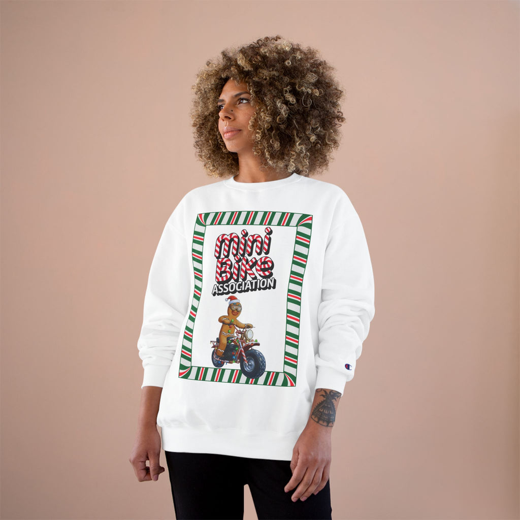 MBA Gingerbread Man in Candy Cane Frame Crewneck