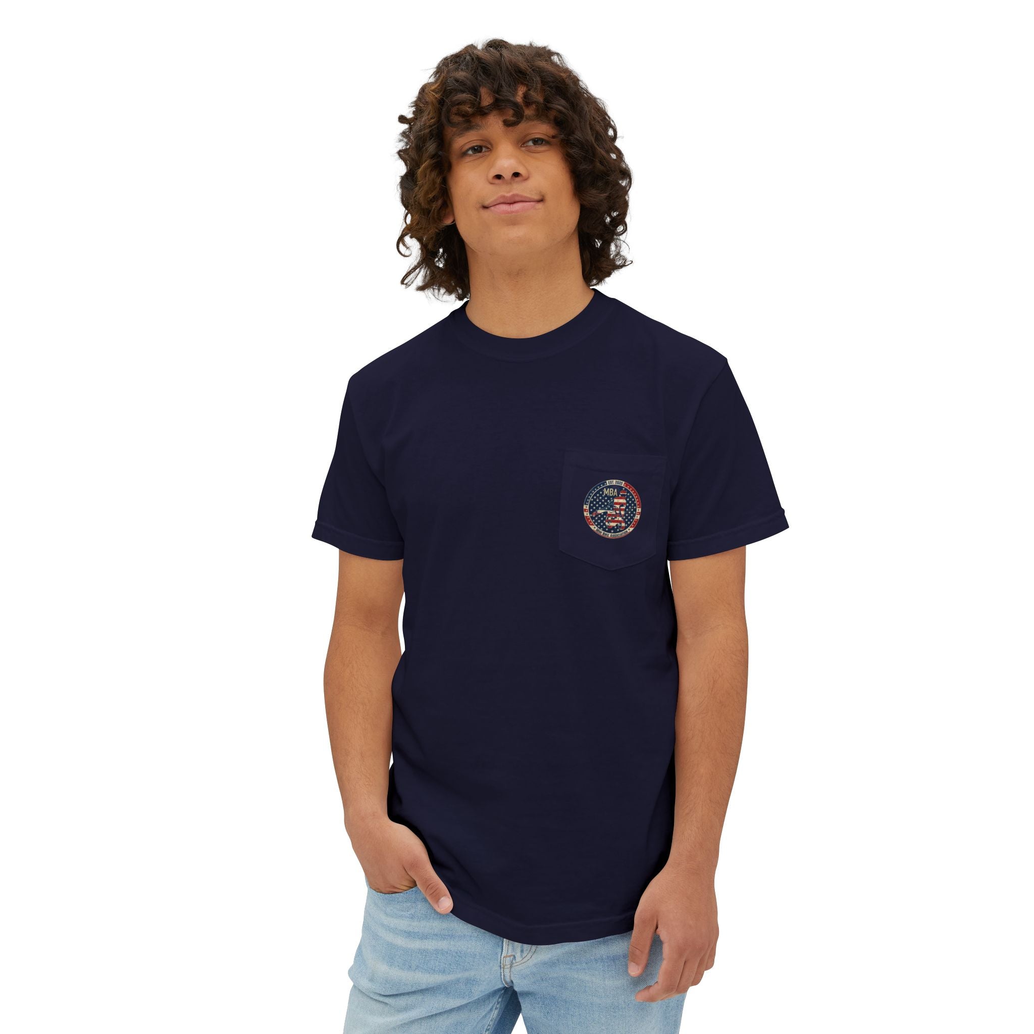 MBA Stars and Stripes Logo Pocket T-Shirt