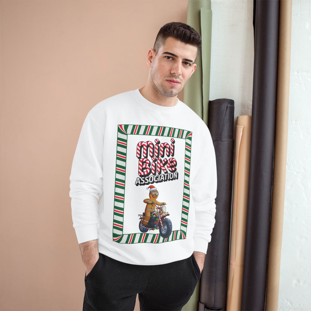 MBA Gingerbread Man in Candy Cane Frame Crewneck