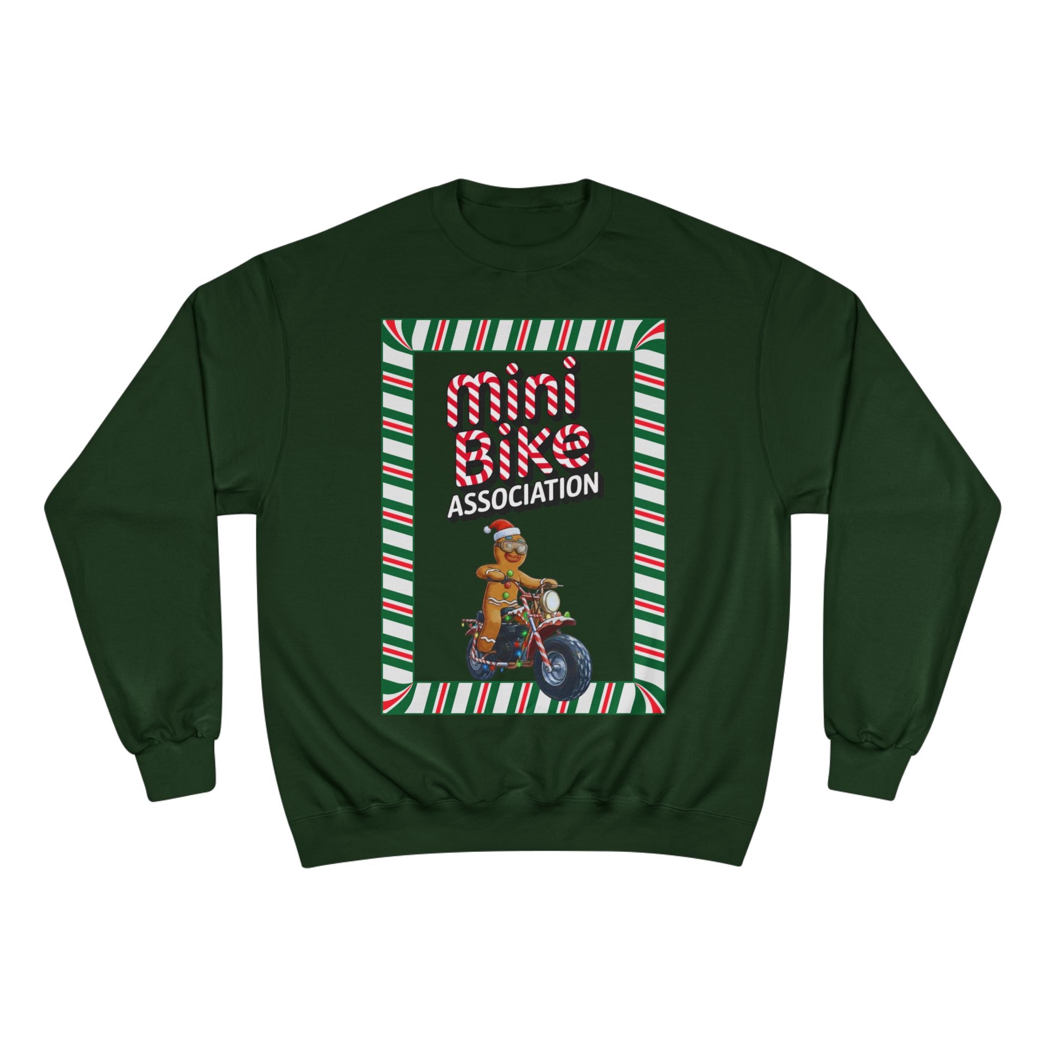 MBA Gingerbread Man in Candy Cane Frame Crewneck