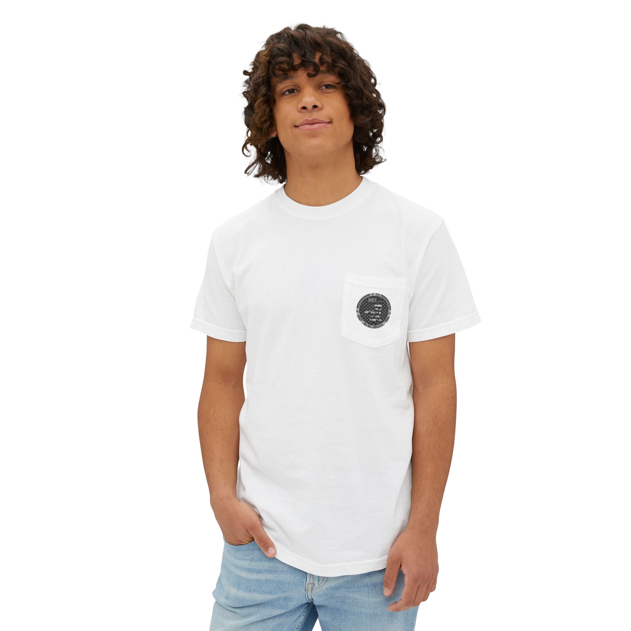 MBA Stars and Stripes Monochrome Logo Pocket T-Shirt